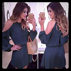 Asymmetric Backless Mini Tunic Dress